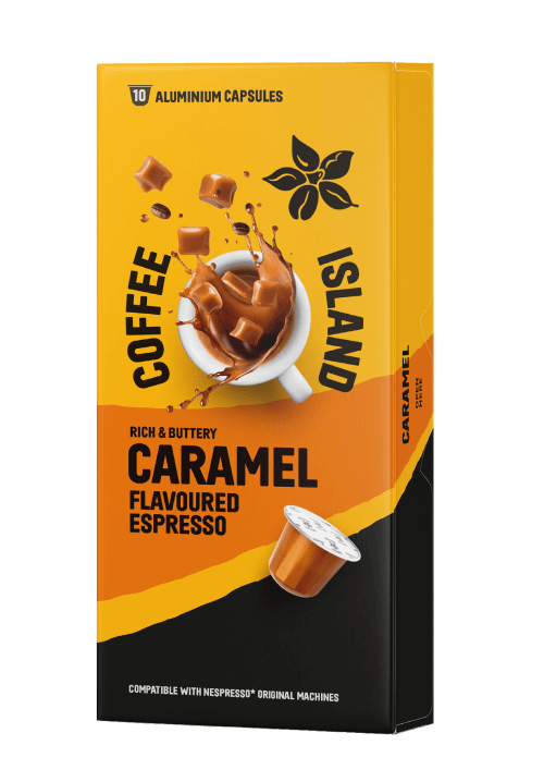 ALUMINIUM CAPSULES ESPRESSO CARAMEL (10 PIECES)