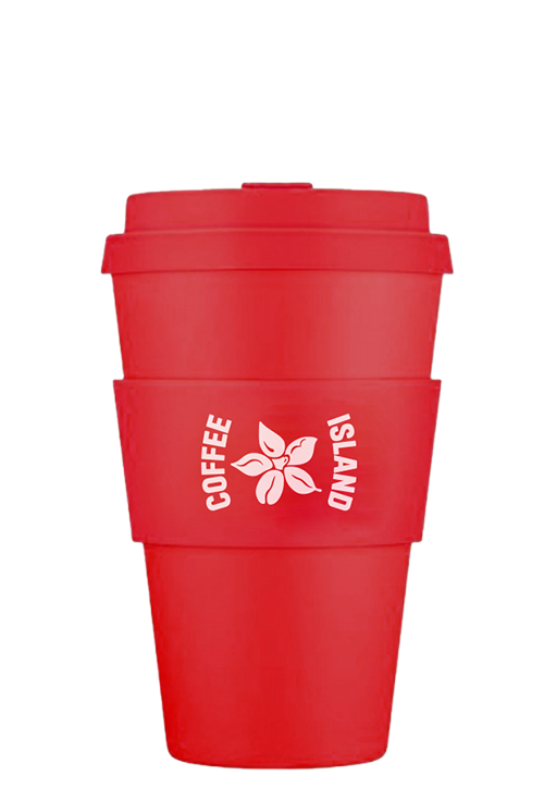 RED REUSABLE CUP 16OZ