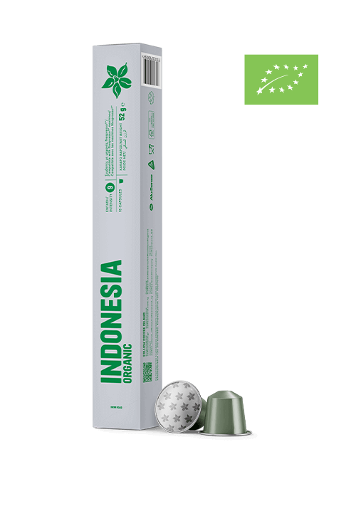 ALUMINIUM CAPSULES ESPRESSO INDONESIA ORGANIC (10 PIECES)
