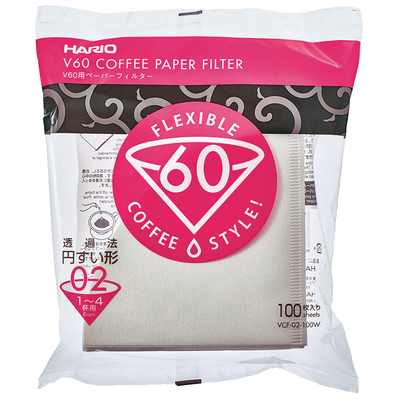 Hario V60 paper filters white 100 02 size