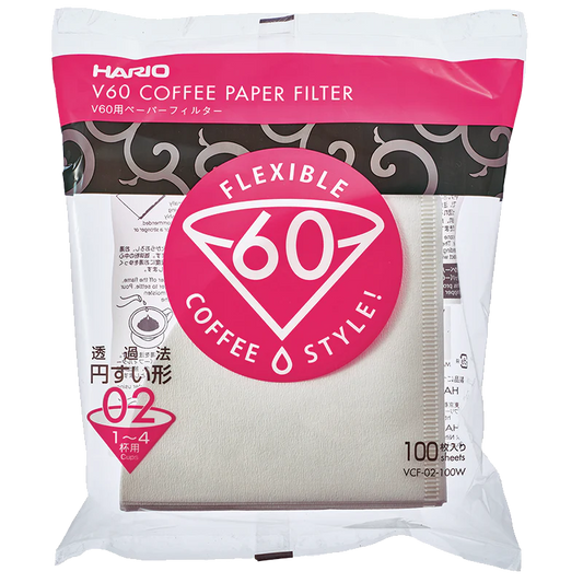 Hario V60 paper filters white 100 02 size
